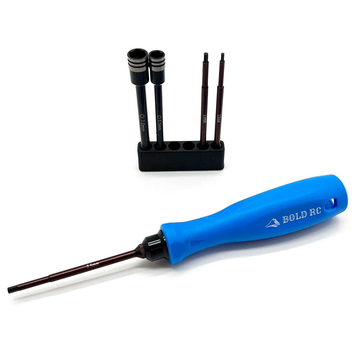 1/10th Tool Set, 1/4" Quick Drive Hex & Nut Driver 5 Piece Set w/Handle