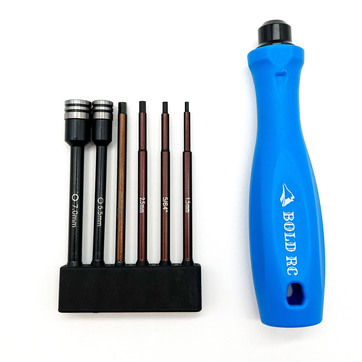 1/8th Tool Set, 1/4" Quick Drive Hex & Nut Driver 6 Piece Set w/Handle