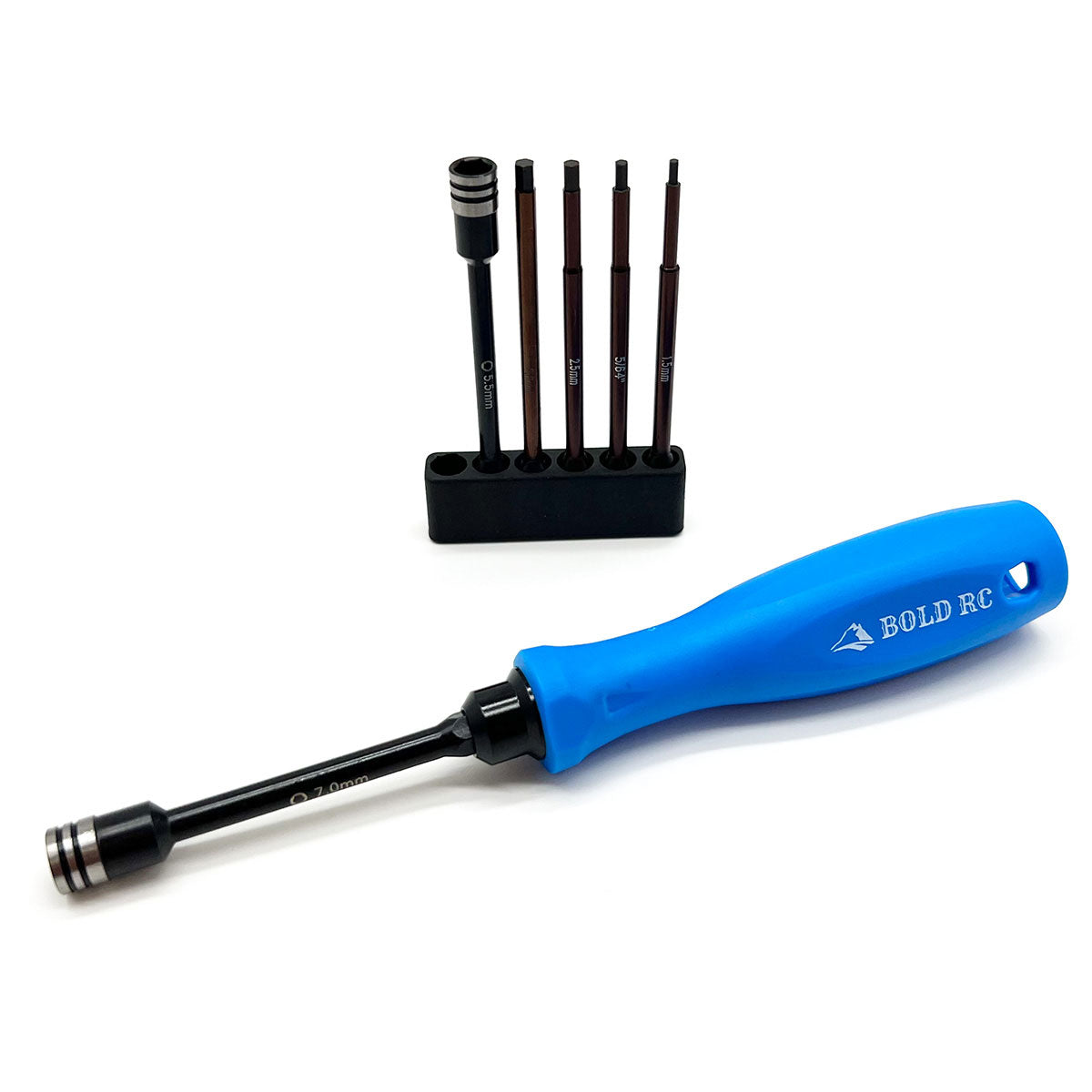 1/8th Tool Set, 1/4" Quick Drive Hex & Nut Driver 6 Piece Set w/Handle