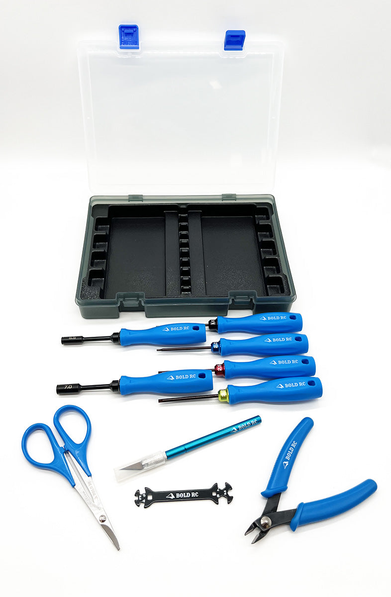 10 Piece Trail Pack Tool Set with Storage Box and Tray